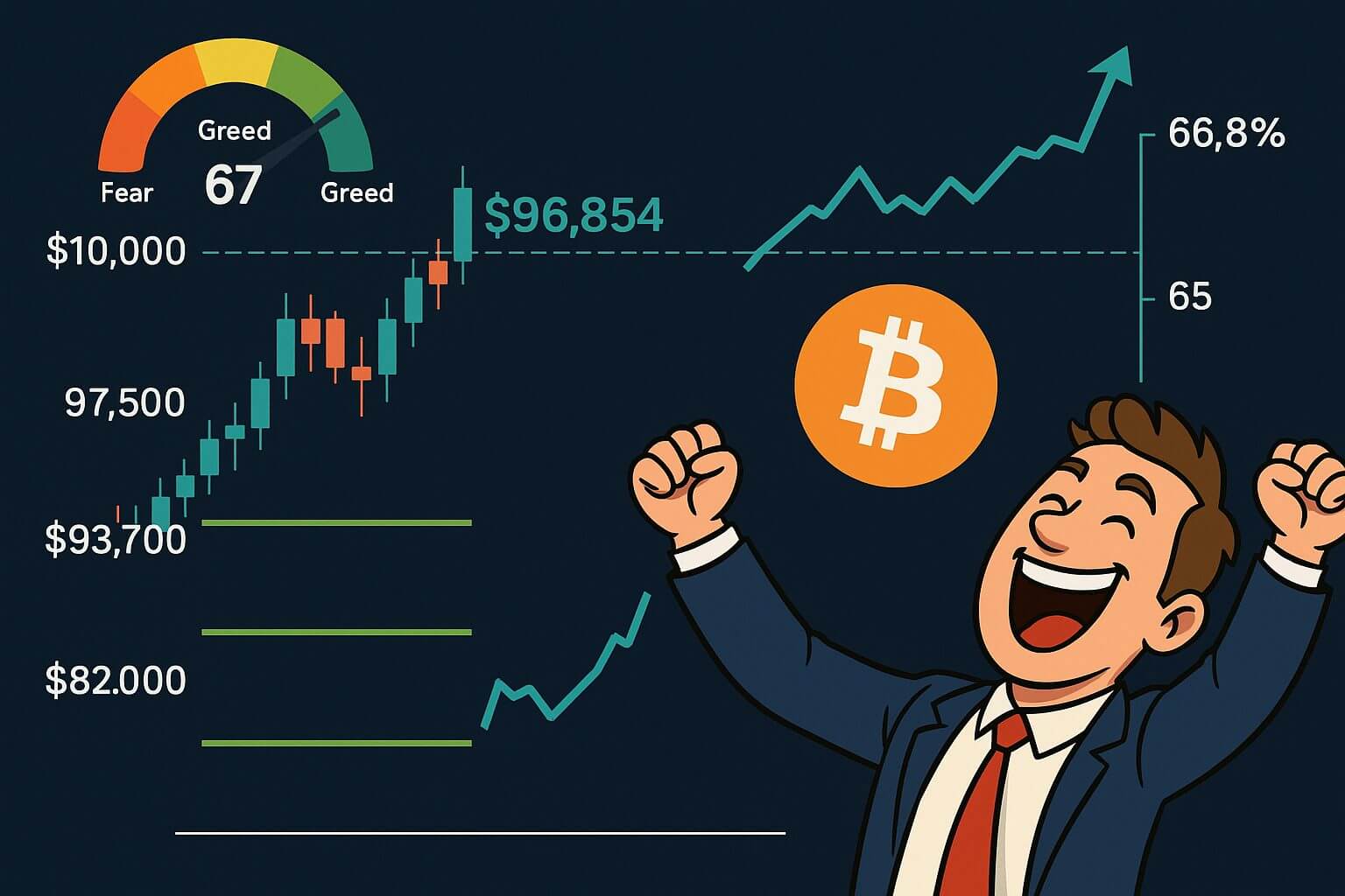 Bitcoin dominiert den Markt mit 64,88 % Marktanteil