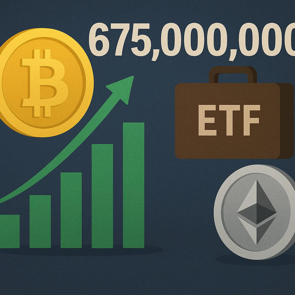 Bitcoin Spot-ETFs verzeichnen 675 Millionen Dollar Zufluss an nur einem Tag
