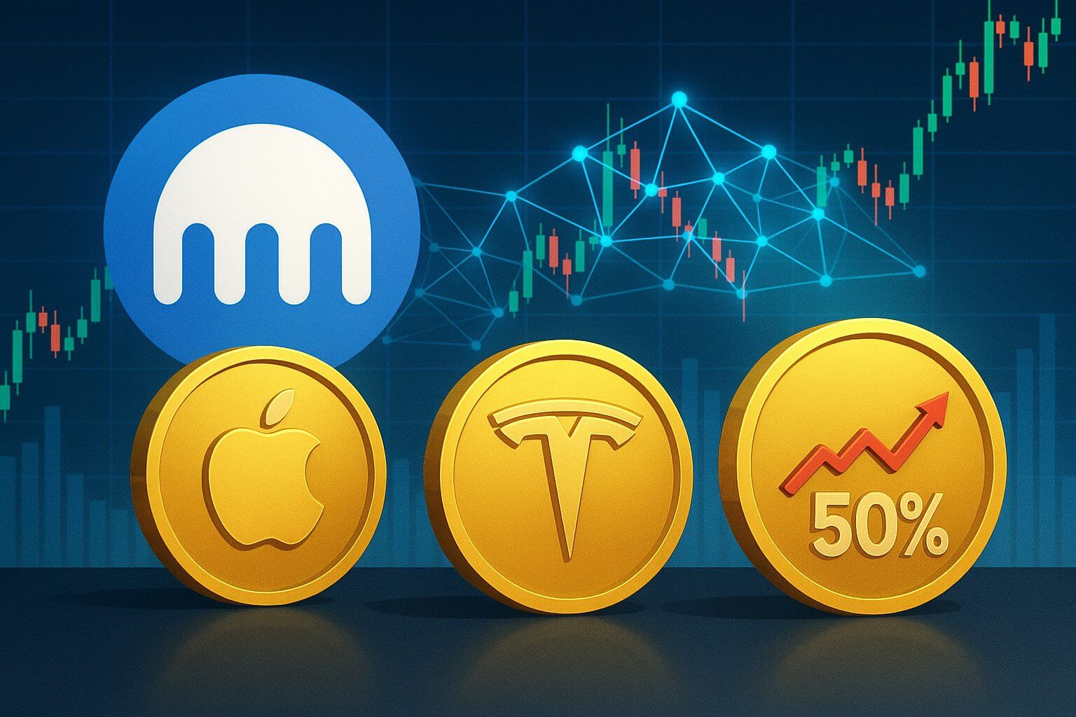 Kraken startet 24/7 Aktienhandel mit Token-Versionen von Apple und Tesla