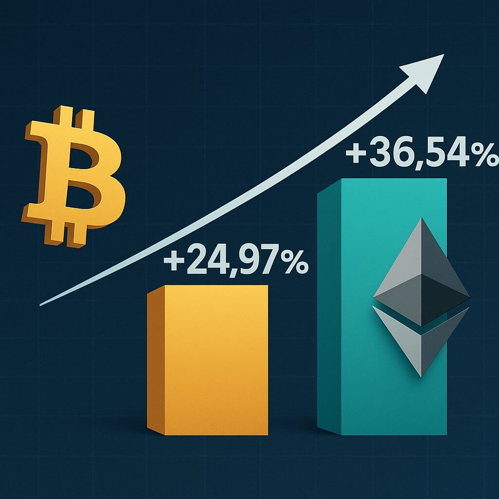 Q2 endet positiv für BTC und ETH trotz Rücksetzer im Mai