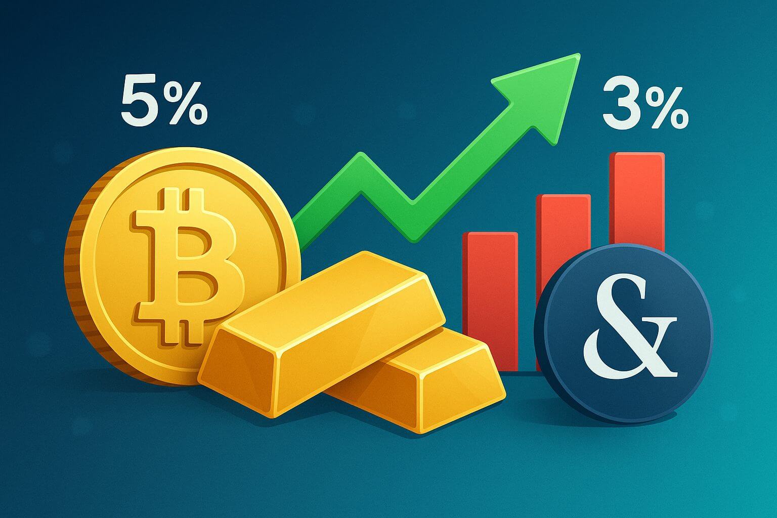 S&P 500, Bitcoin und Gold bereit für neue Allzeithochs