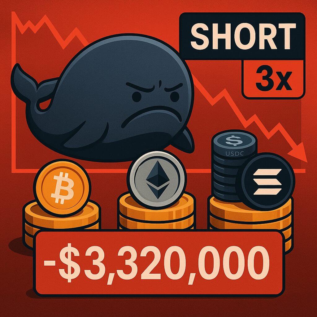 Whale verliert Millionen durch Shorts auf ETH, BTC und SOL