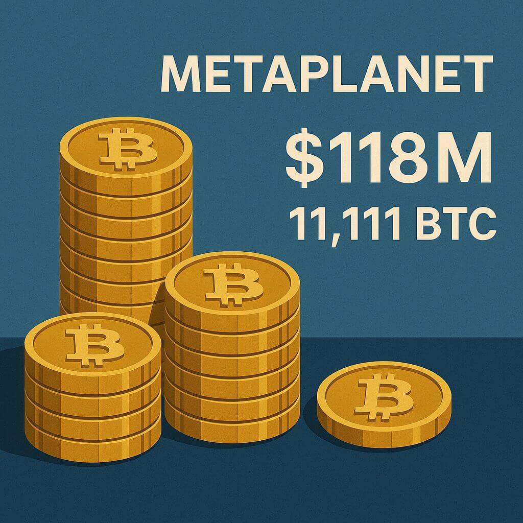 Metaplanet hält nun 11.111 Bitcoin nach weiterer Großinvestition