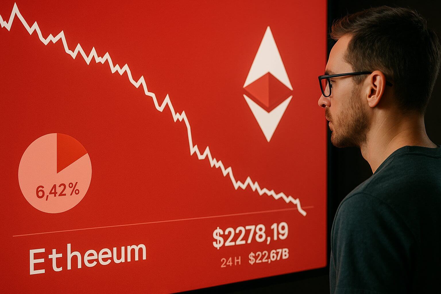 Ethereum-Kurs fällt unter Unterstützung, während Bullen an Kontrolle verlieren