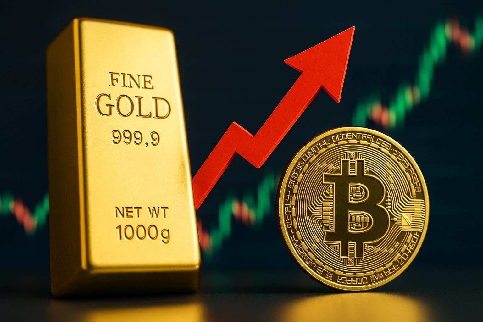Gold flirtet mit Rekordpreis, während Altcoins unter Druck stehen