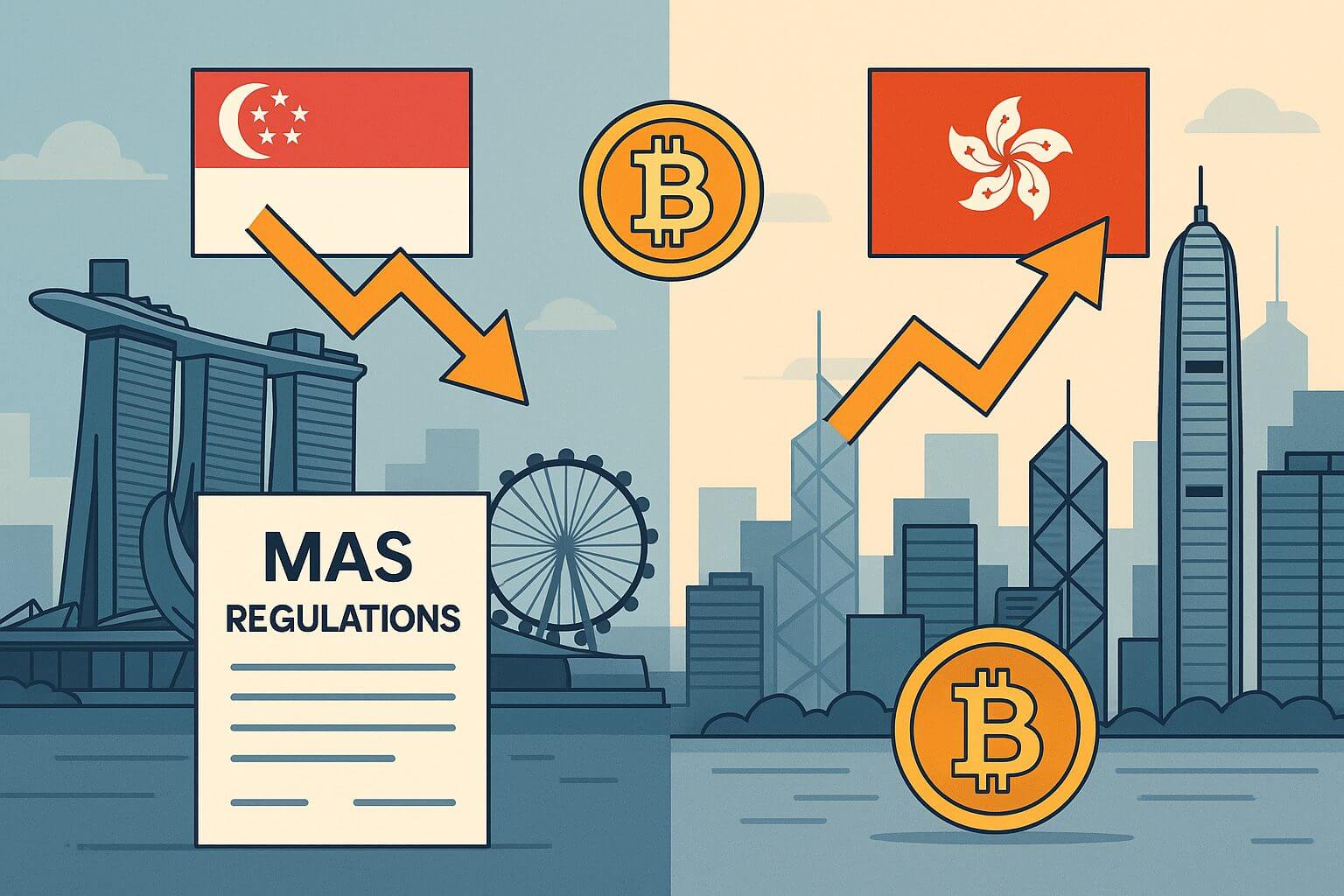 Singapur verhängt Verbot, während Hongkong Krypto-Unternehmen willkommen heißt