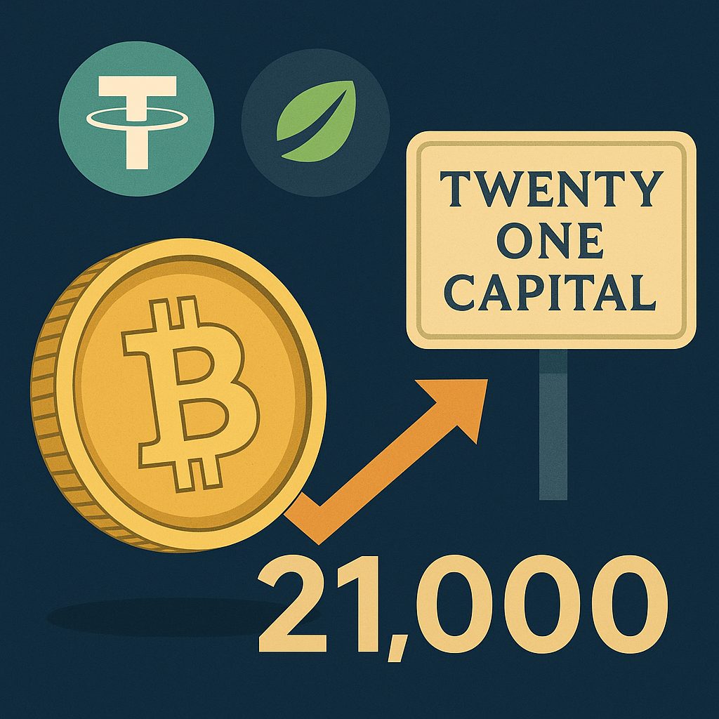 Tether und Bitfinex investieren gemeinsam 21.000 BTC in Twenty One Capital (XXI)