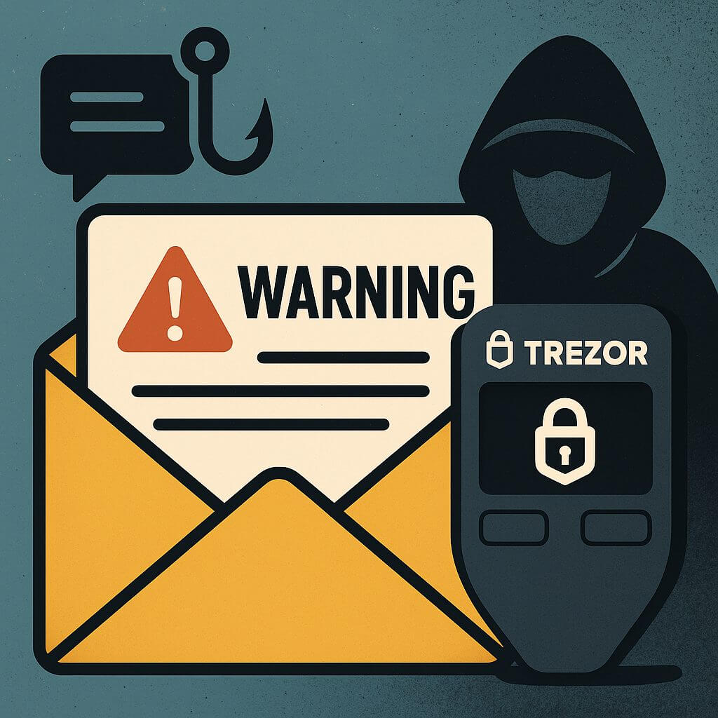 Phishing über Trezor-Website: Nutzer zur Herausgabe ihrer Wallet-Backups aufgefordert
