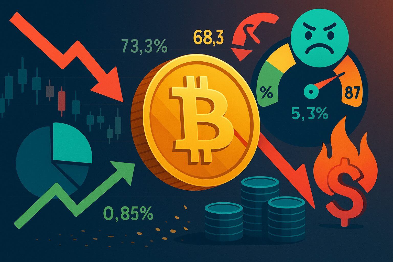Kryptokurse stürzen ab: 965 Millionen US-Dollar an Liquidationen in 24 Stunden