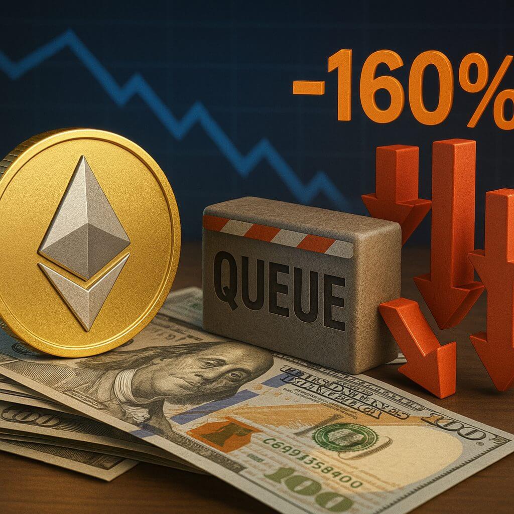 Exitqueue von Ethereum steigt auf 1,9 Milliarden US-Dollar in ETH