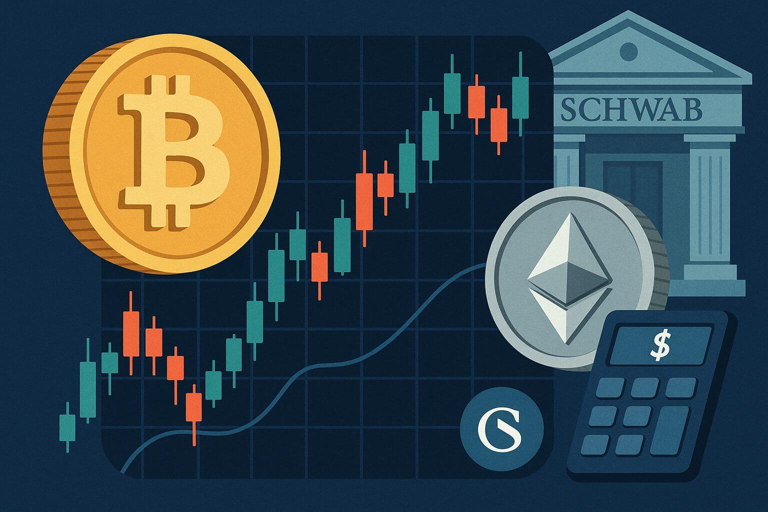 Schwab steigt in Kryptowährungen ein mit Plänen für Bitcoin-Handel und eigene Stablecoin
