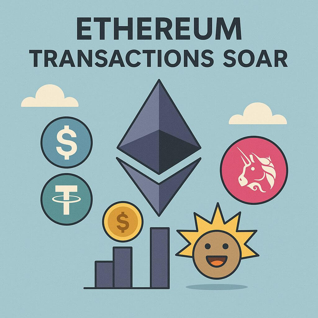 Ethereum im Aufwind: Beinahe Rekordanzahl an Transaktionen im Netzwerk