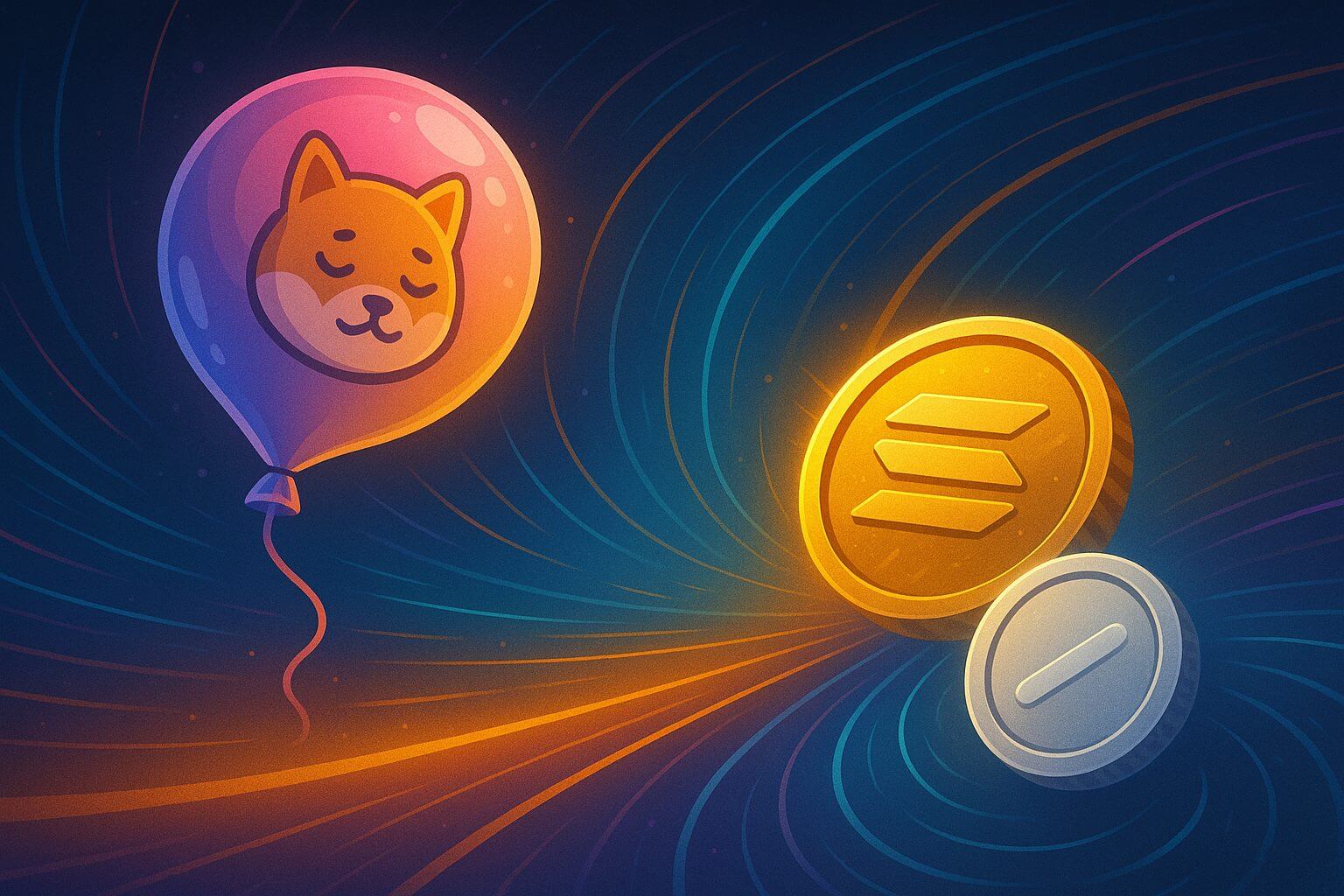 Mememarkt schrumpft auf Solana: Stablecoins gewinnen an Boden