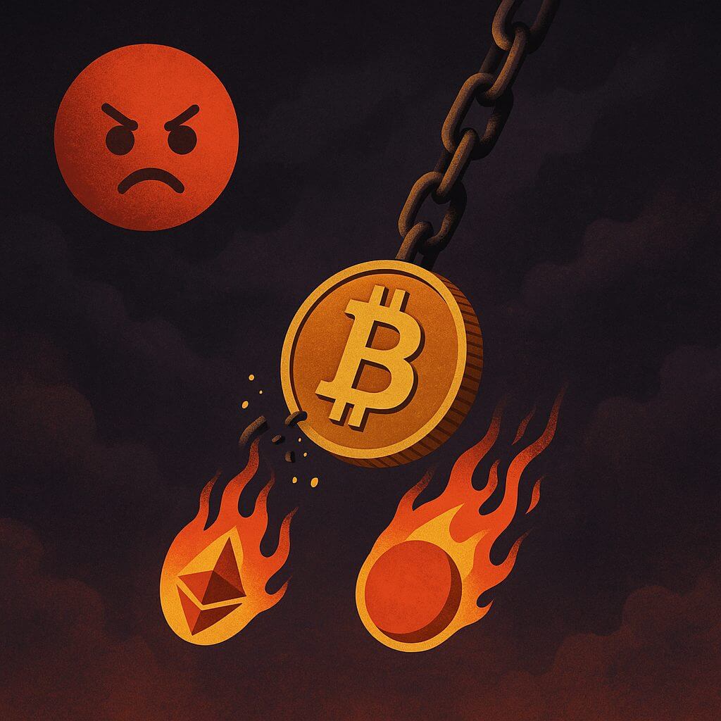 Kryptomarkt fällt – fast 900 Millionen US-Dollar Liquidationen in 24 Stunden