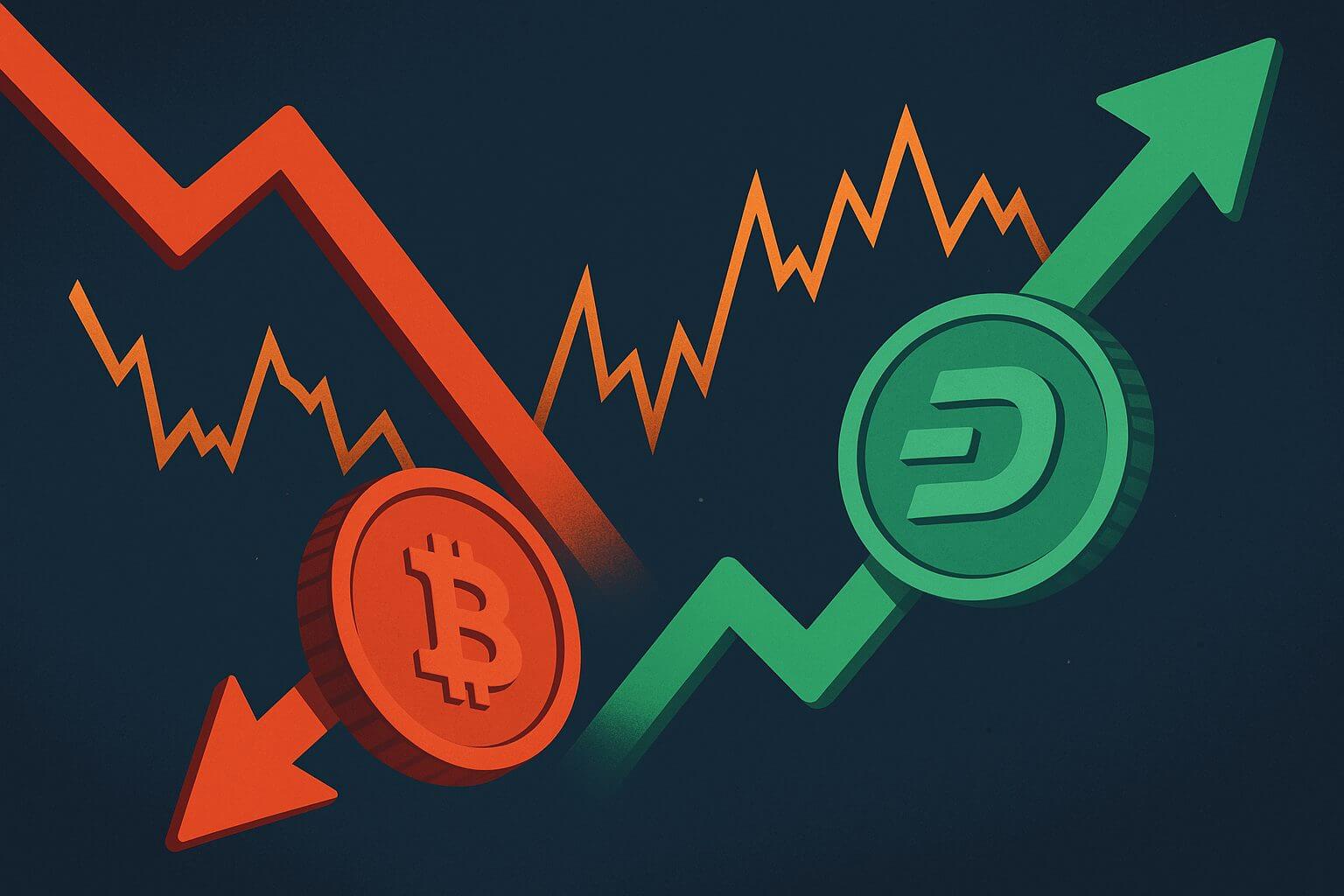 Dash und Zcash steigen um über 35 %, während Bitcoin seitwärts tendiert