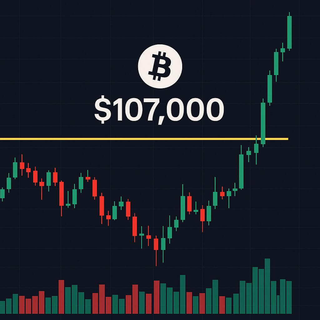 Bitcoin erholt sich auf $107.000 kurz vor CME-Schluss