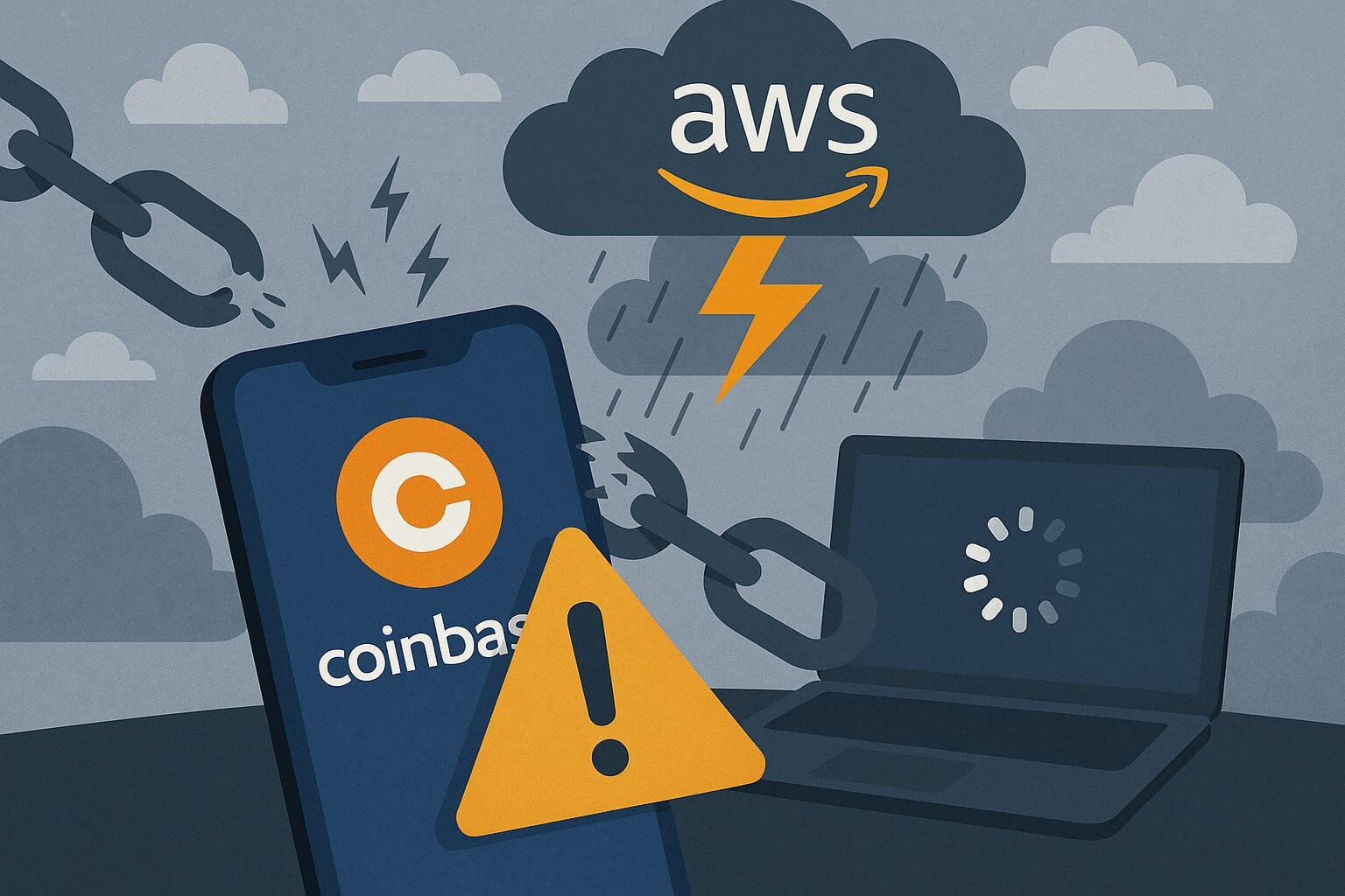 Coinbase-Dienste erholen sich langsam nach schwerwiegender AWS-Störung