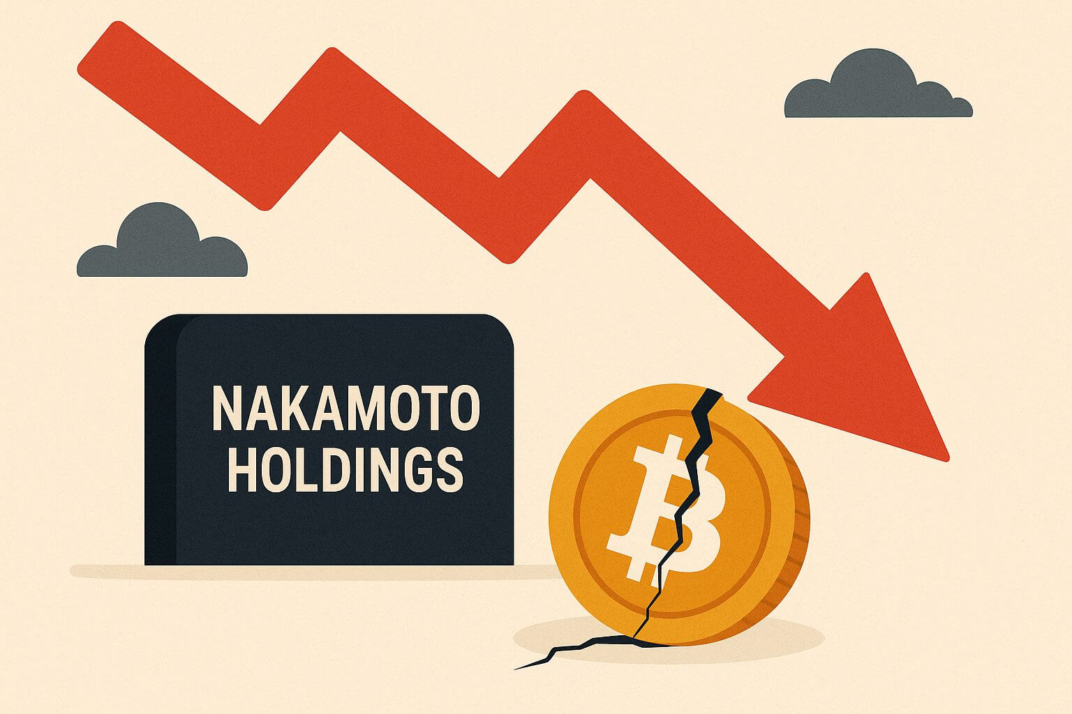 Nakamoto Holdings fällt um 98 %, hält aber weiterhin an Bitcoin fest