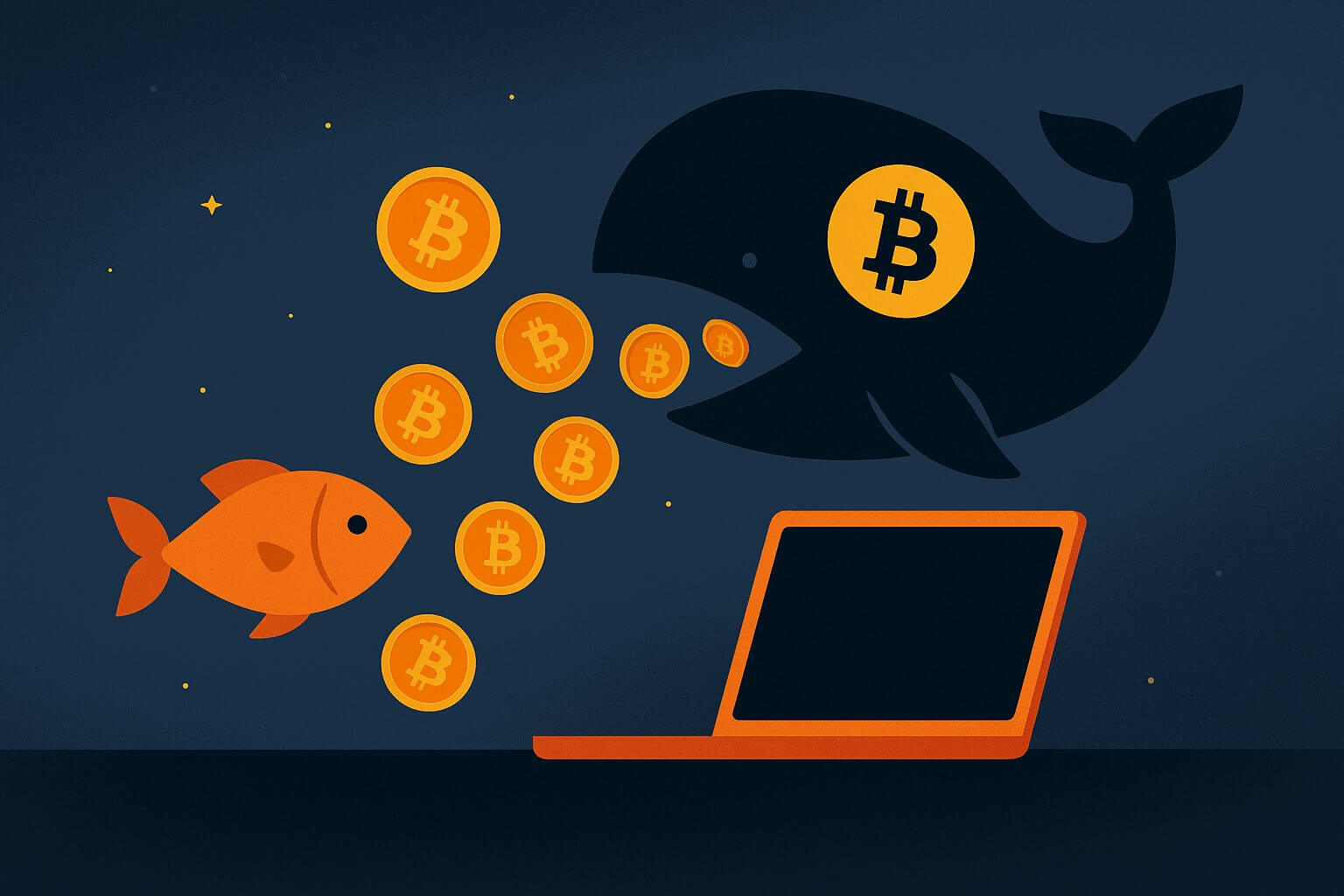 Wale bewegen wieder massenhaft Bitcoin, während der Einzelhandel still bleibt