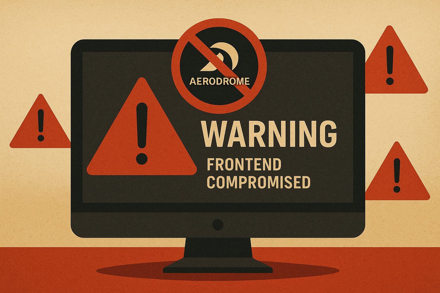 Benutzer gewarnt: Phishing-Risiko bei Aerodromes Frontend