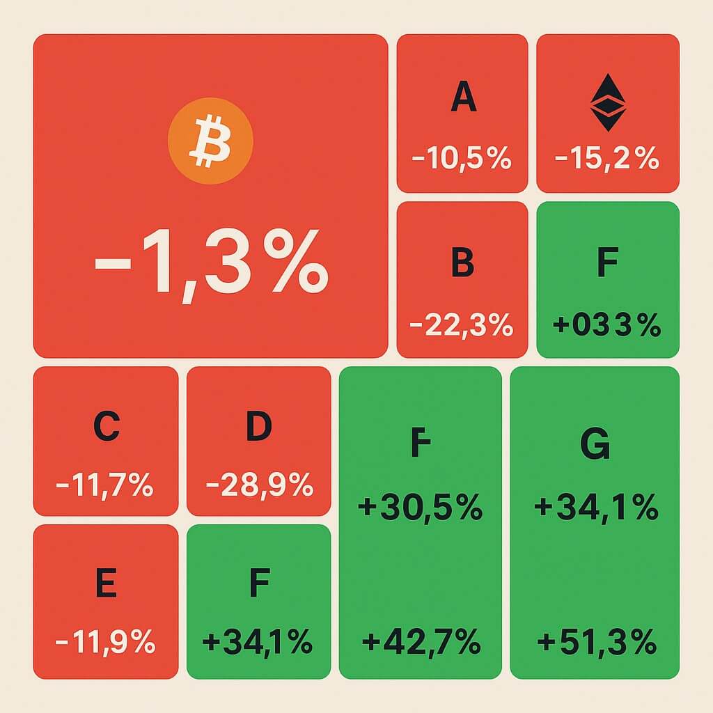 Bitcoin bleibt stabil, Altcoins verzeichnen schwere Verluste