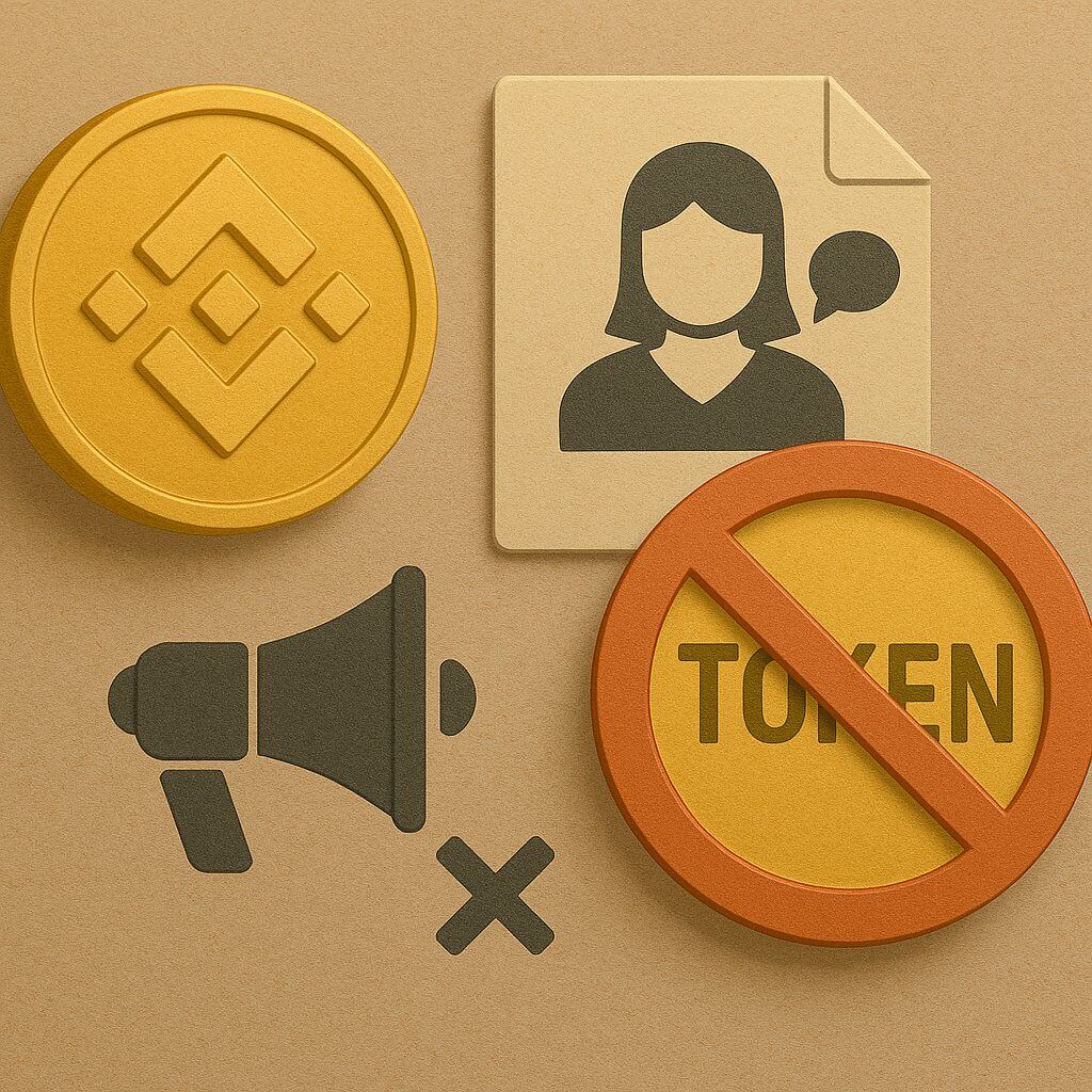 Binance Co-CEO distanziert sich von Token, die mit offiziellen Beiträgen verknüpft sind