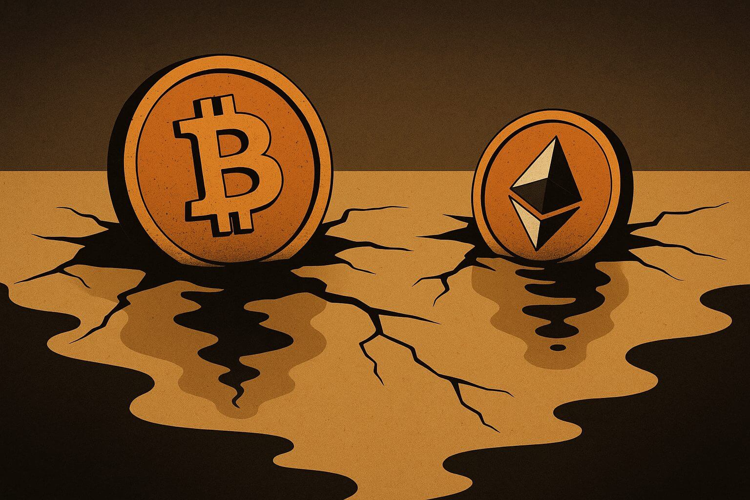 BTC und ETH schwanken stark, Liquidität auf Tiefpunkt