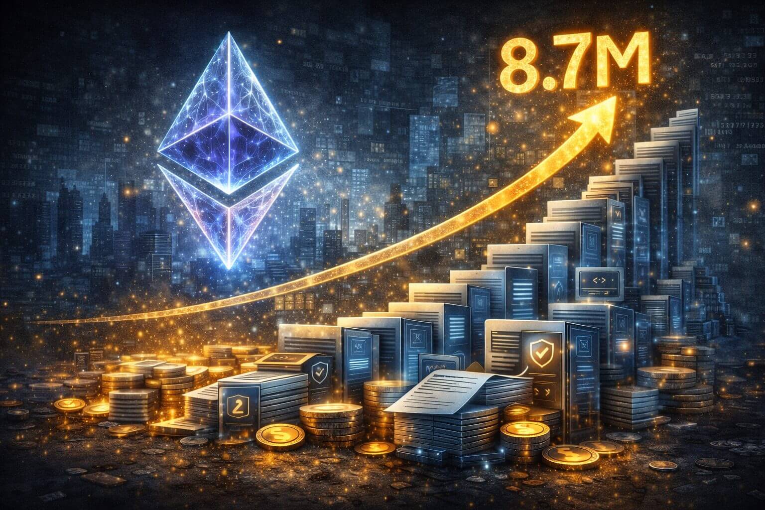 ETH stellt Rekord auf: 8,7 Millionen Smart Contracts im 4. Quartal
