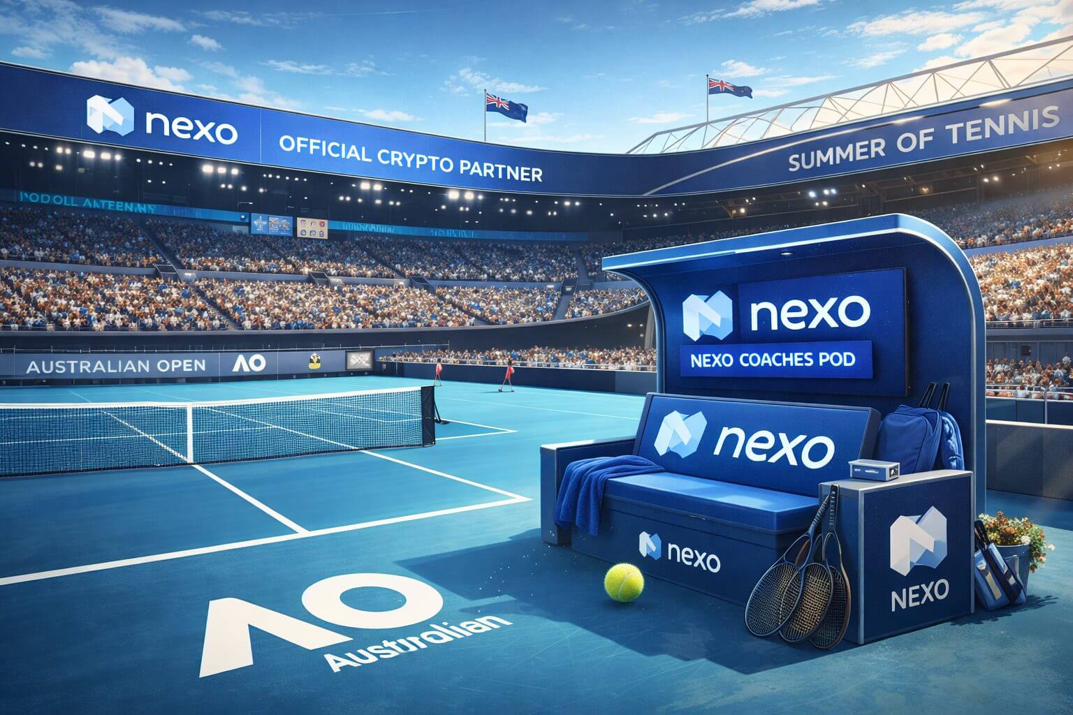 Nexo bringt Krypto auf den Centre Court der Australian Open
