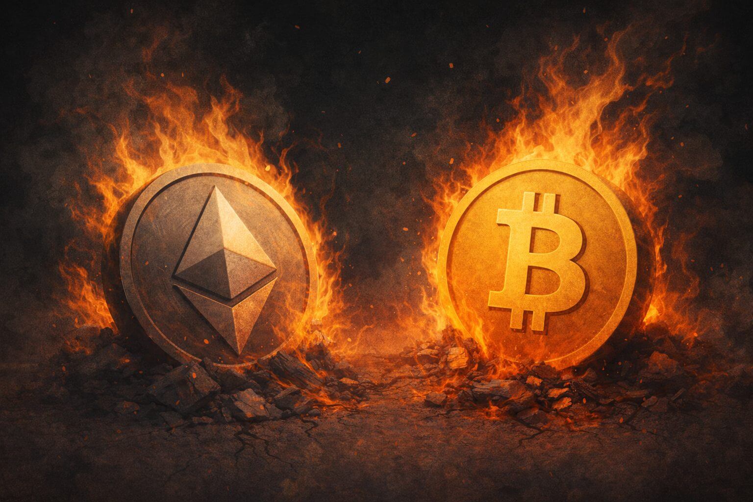 Bitcoin fällt, Ethereum verliert 7 %: Panik auf dem Kryptomarkt