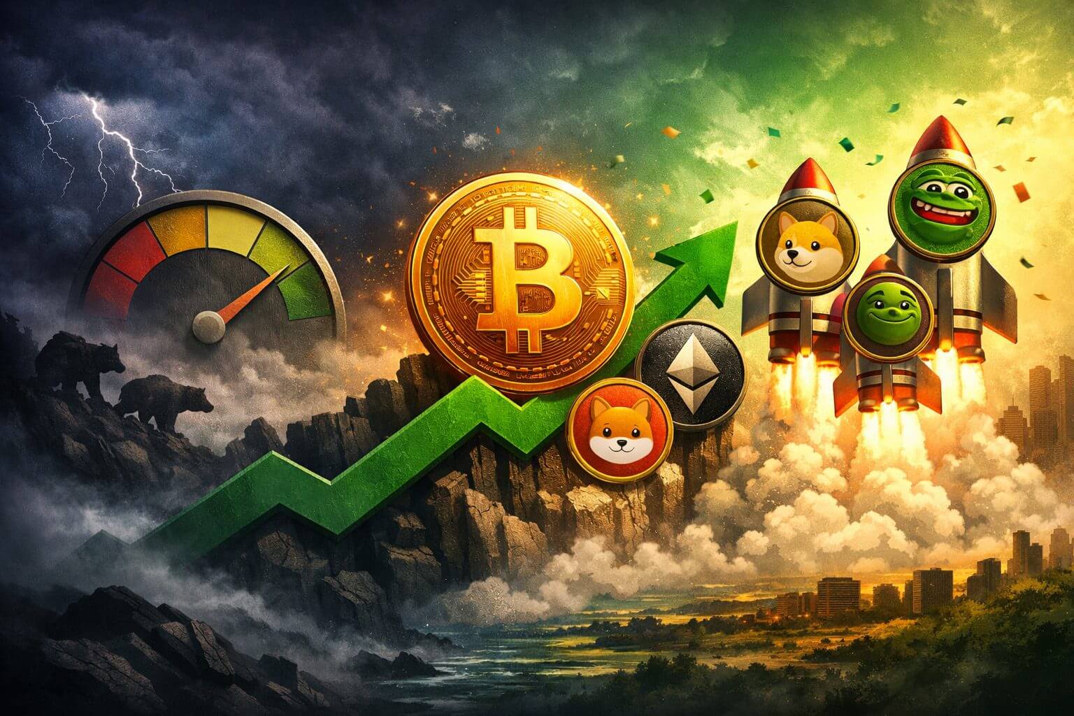 Kryptomarkt steigt um 5 %: Floki, Pepe und Shiba stehlen die Show