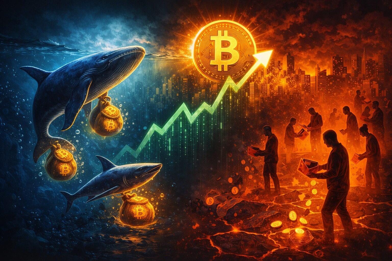 Bitcoin-Wale kaufen massiv ein, während Kleinanleger Gewinne mitnehmen