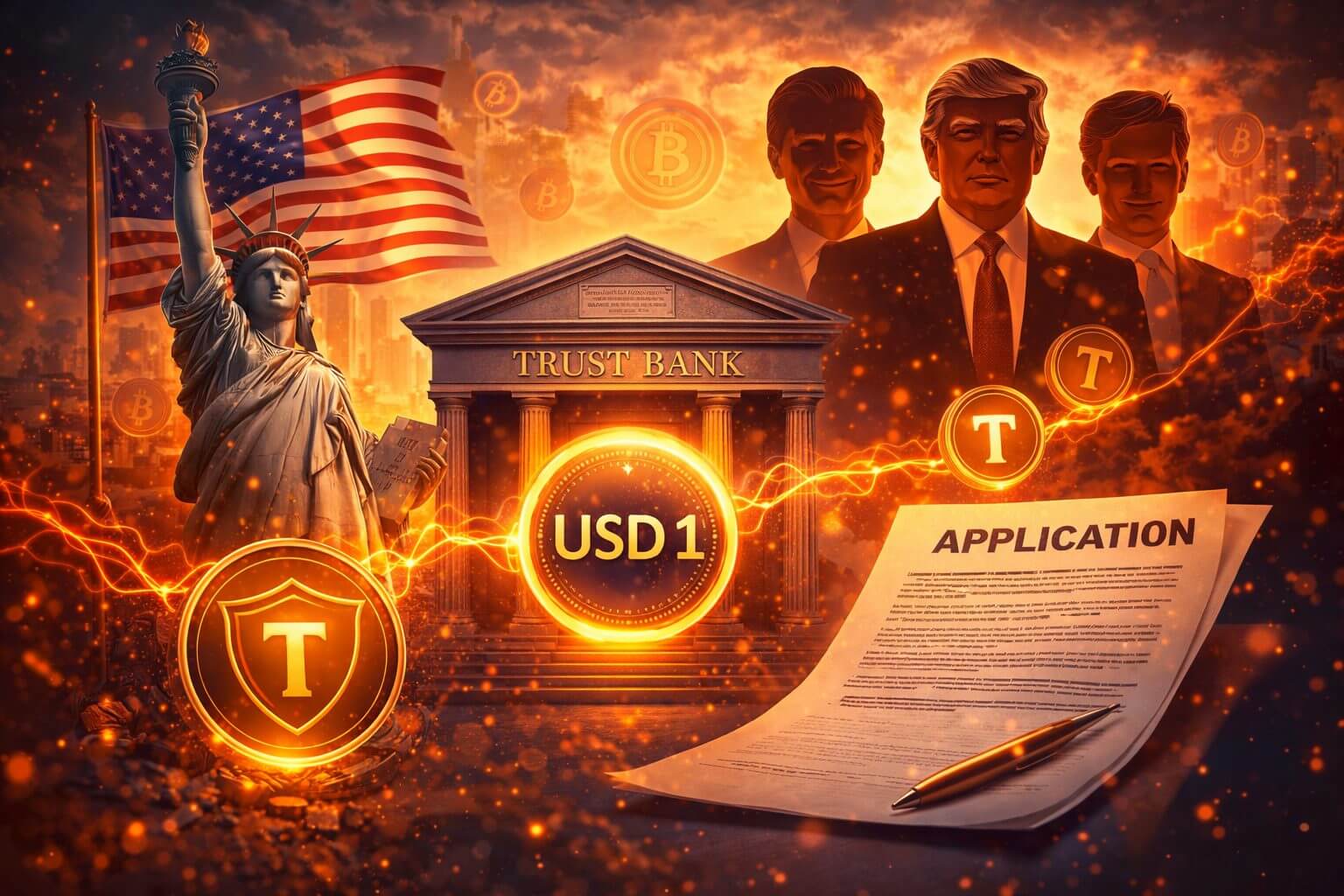 Trump-Familie bringt eigene Kryptowährung auf Kurs zu offizieller Trust-Bank in den USA