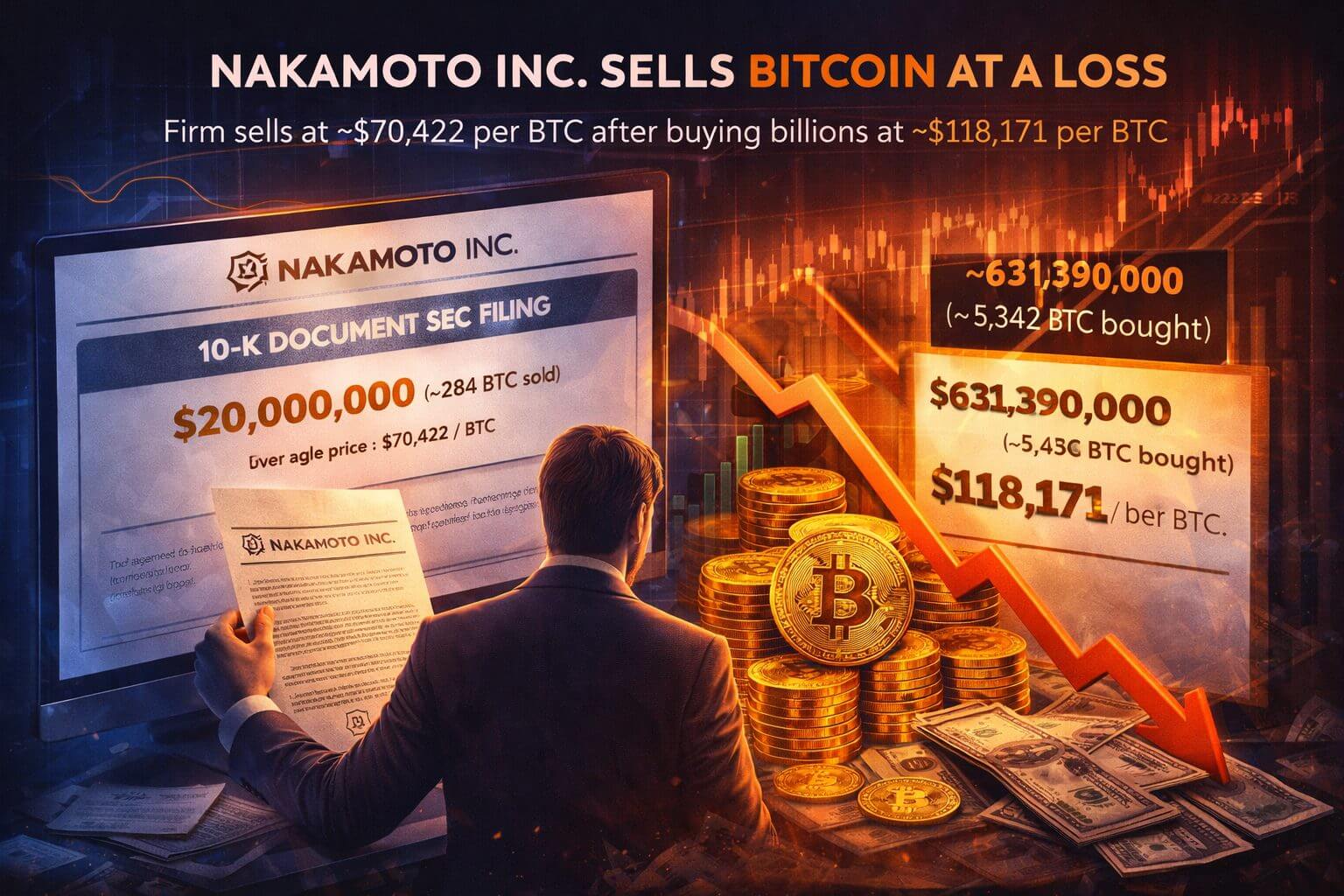 Nakamoto Inc verkauft Bitcoin unter dem Einkaufspreis