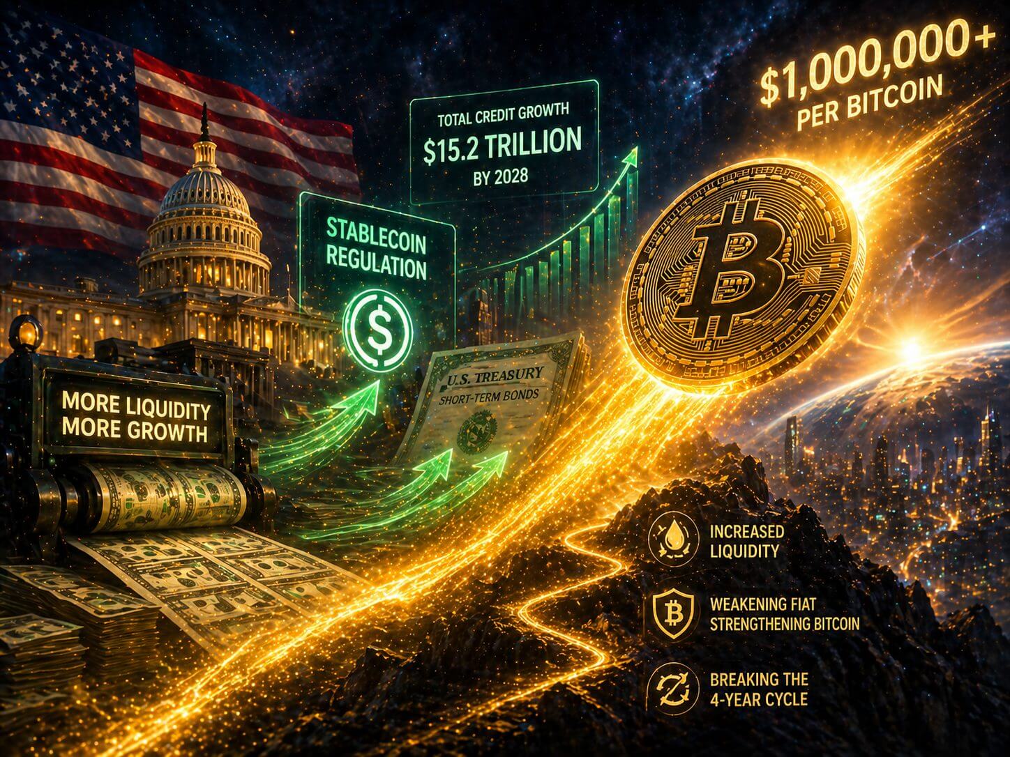 Bitcoin könnte laut Hayes durch US-Geldschöpfung explodieren