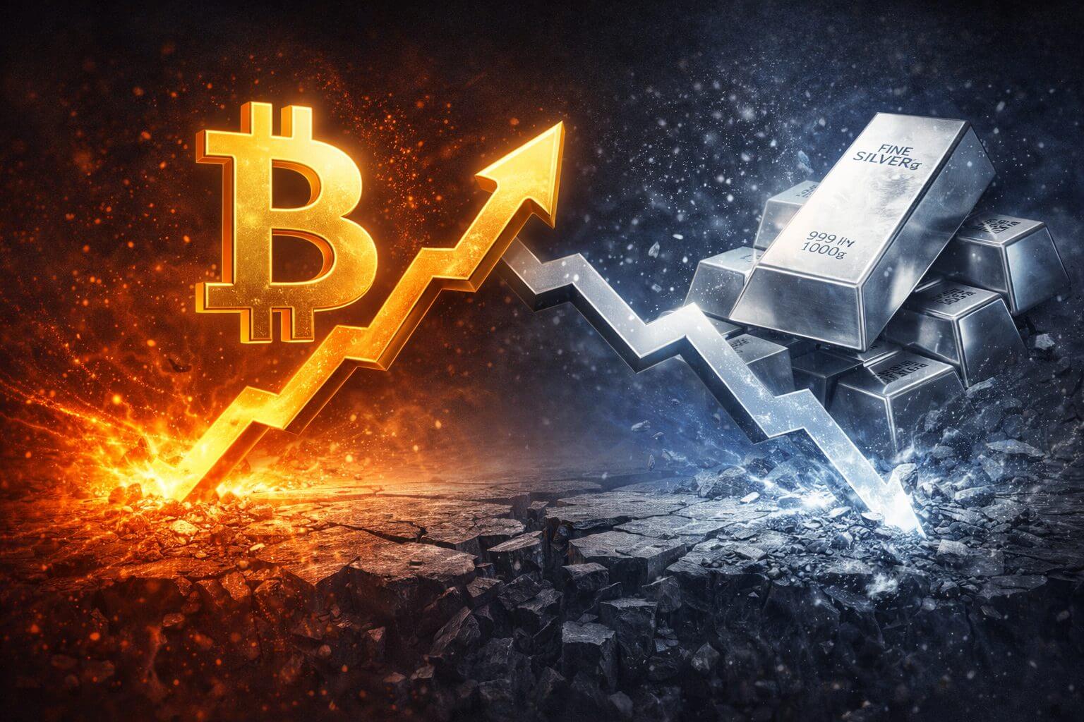 BTC vs. Silber zeigt wichtiges technisches Signal