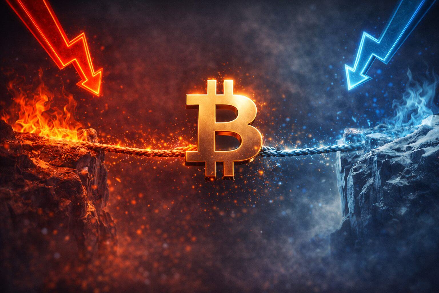 Bitcoin pendelt auf entscheidendem Niveau, während Angst ihren Höhepunkt erreicht