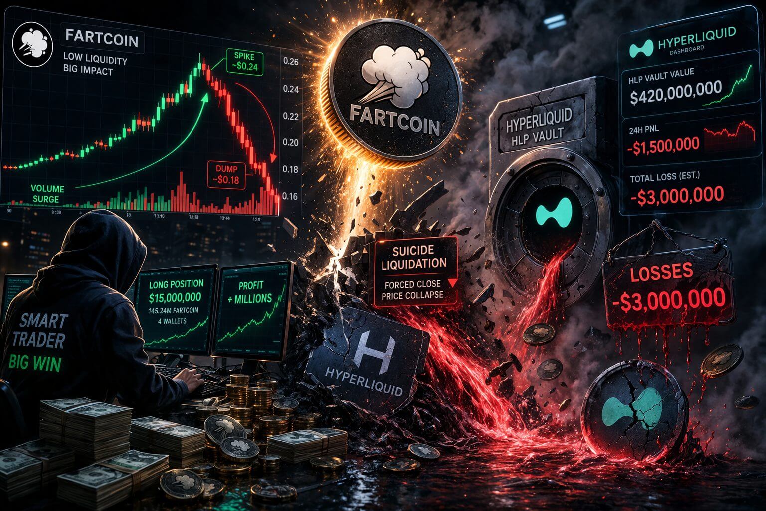 Hyperliquid verliert Millionen nach auffälligem Fartcoin-Trade