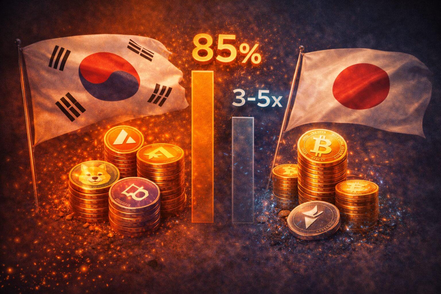 Südkorea dominiert den Kryptomarkt mit 30 % des weltweiten Volumens