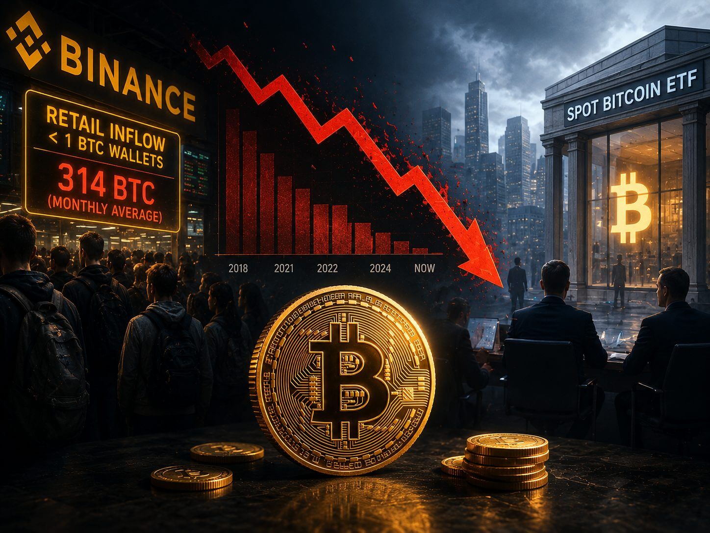 Kleine Bitcoin-Anleger verschwinden zunehmend aus den On-Chain-Daten