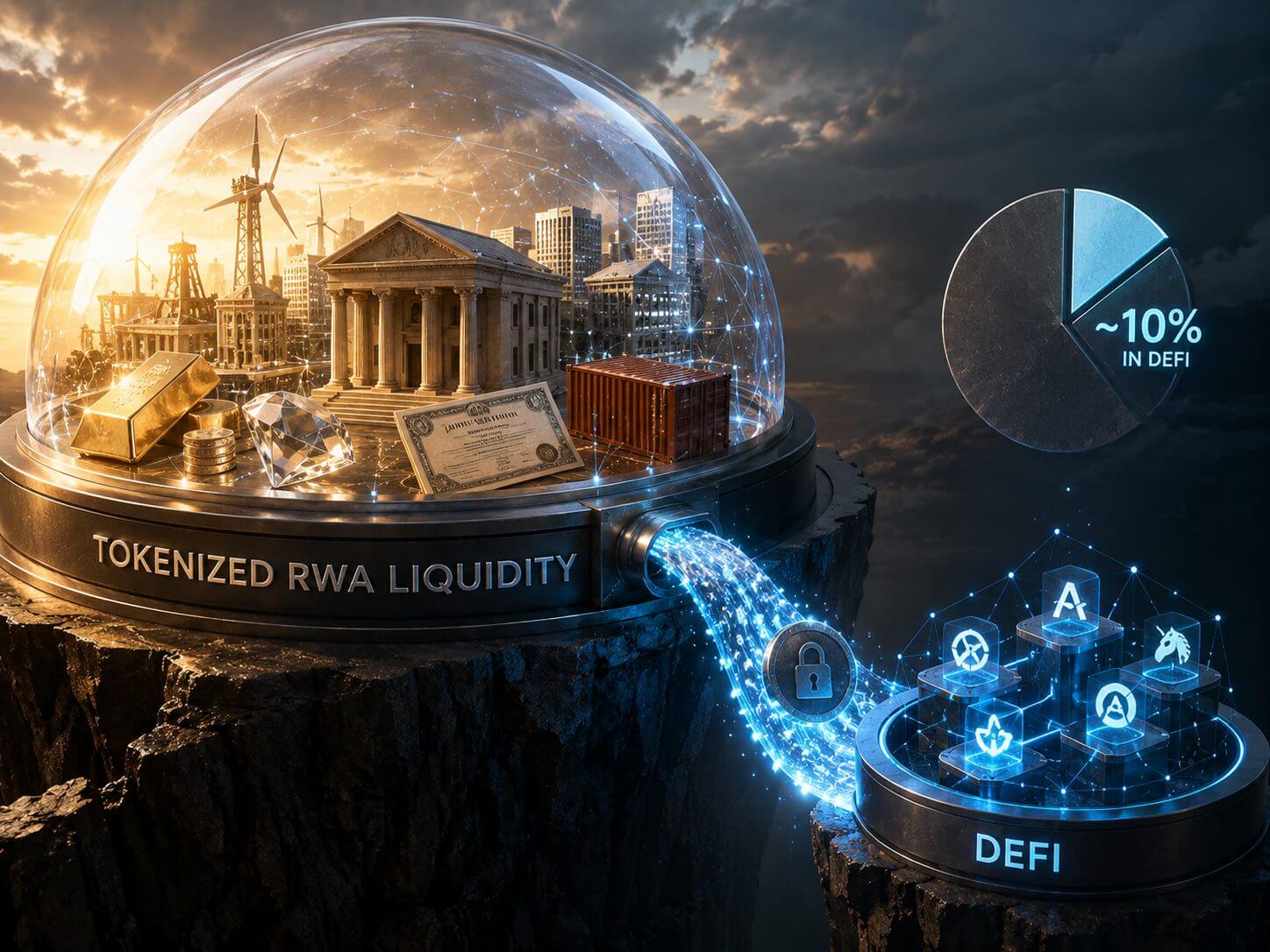 Nur 10 % der RWA-Liquidität fließen in DeFi-Protokolle