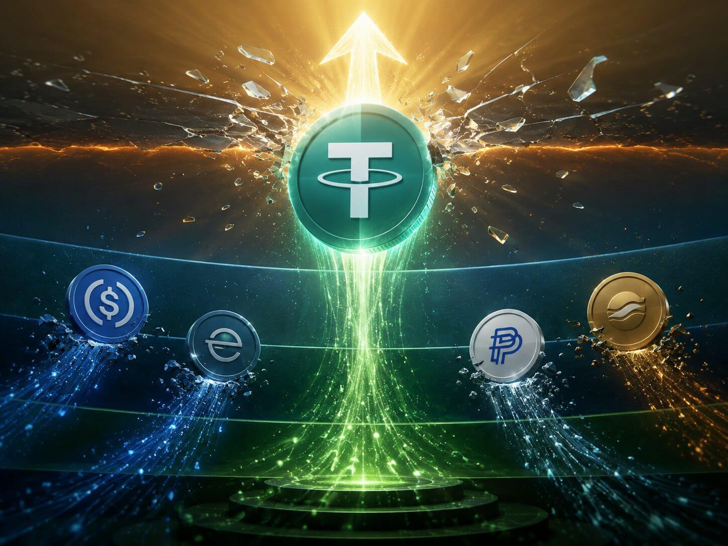 Stablecoin-Markt über 300 Milliarden US-Dollar, während USDT weiter dominiert