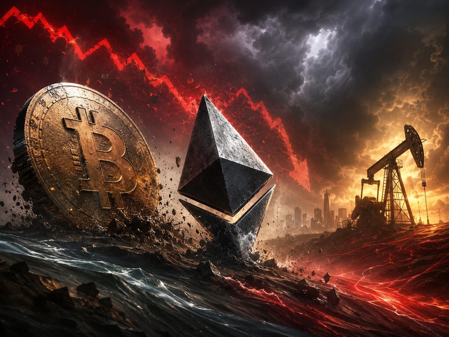 Ethereum fällt um mehr als 10 %, während die Inflation erneut anzieht