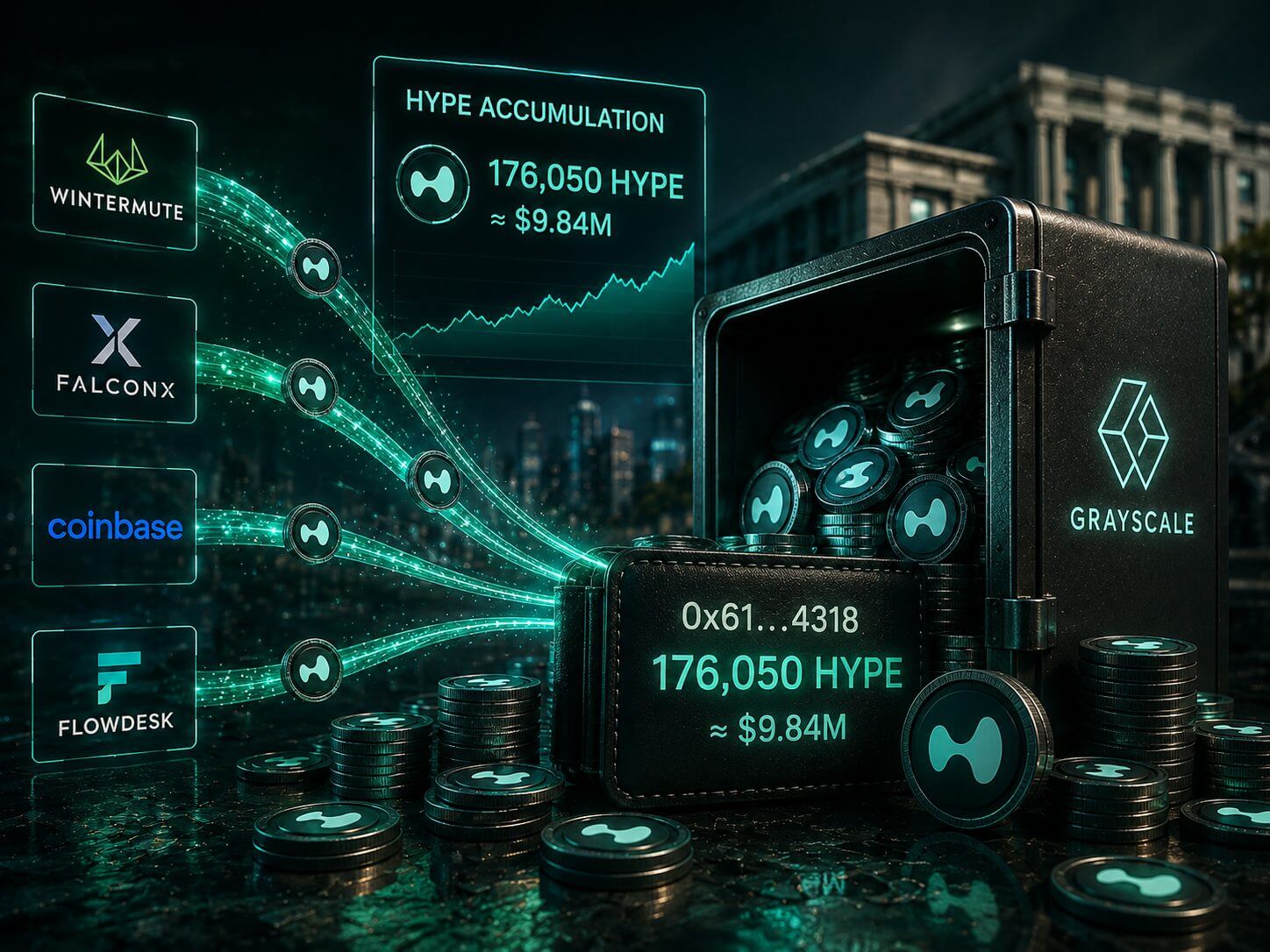 Mögliche Grayscale-Wallet kauft HYPE im Wert von fast 10 Millionen US-Dollar