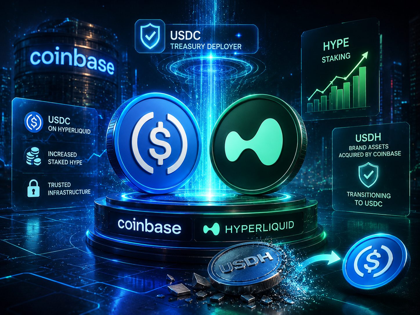 Coinbase wird offizieller USDC-Treasury-Deployer auf Hyperliquid