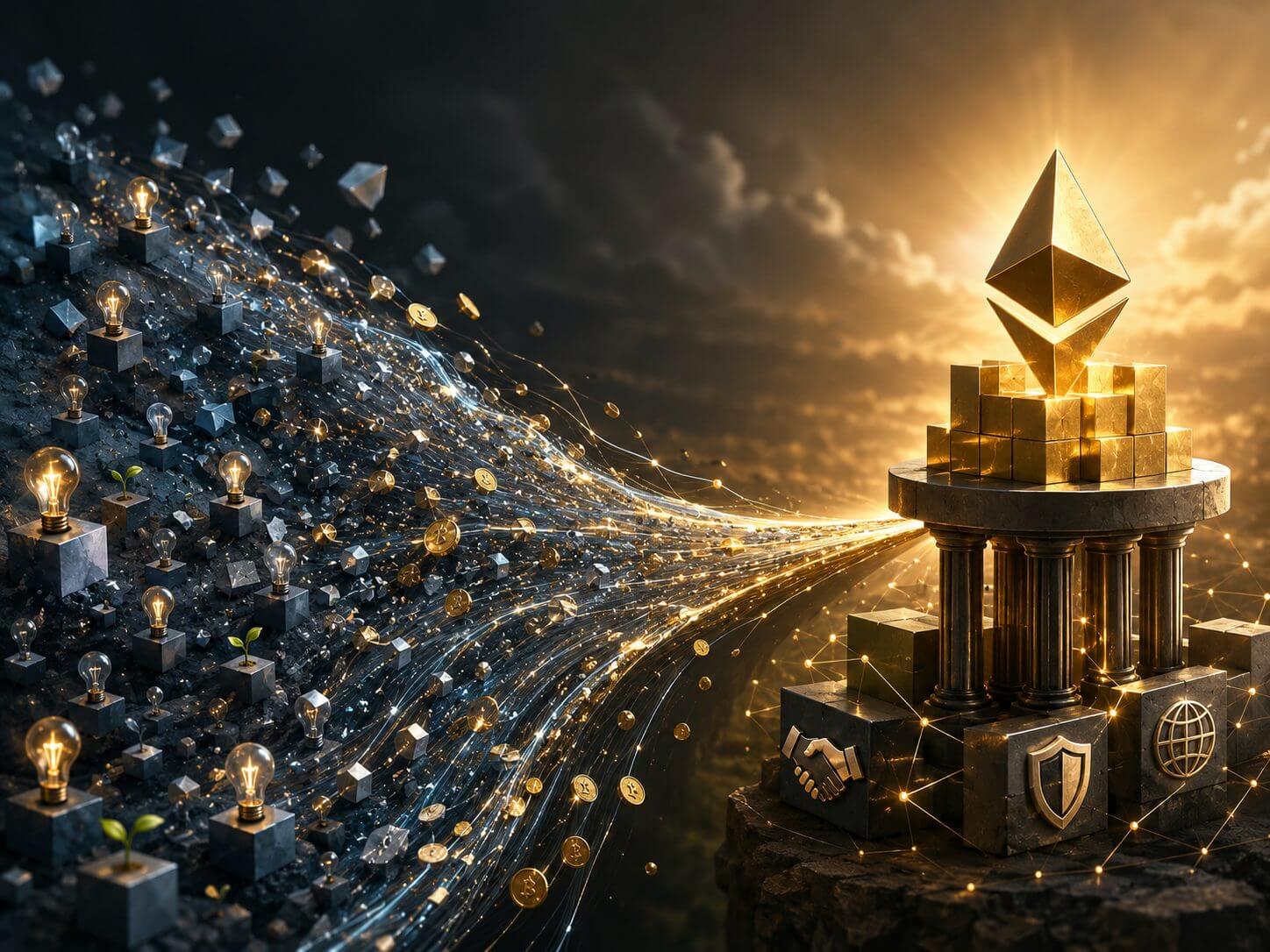 Kryptowaehrungs-Finanzierungsrunden sinken stark: weniger Experimente, mehr erprobte Projekte