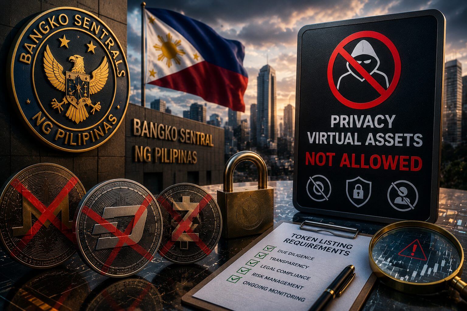 Philippinen verbieten Datenschutz-Kryptowährungen an Kryptowährungsbörsen