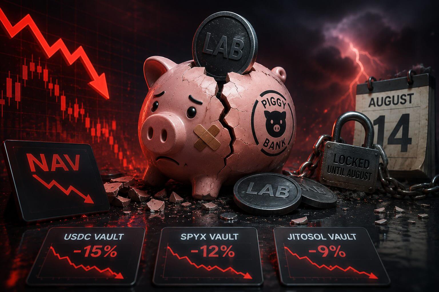 PiggyBank-Kurs fällt 15% nach Schließung der LAB-Position