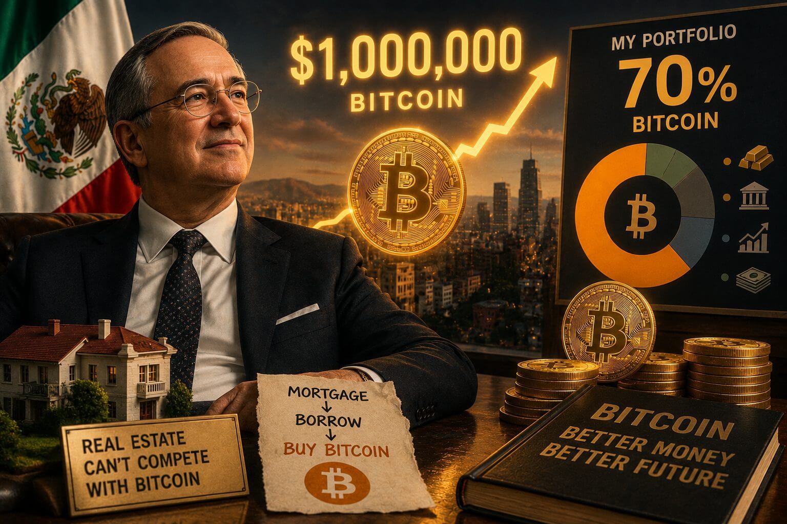 Mexikanischer Milliardär hat 70 % seines Portfolios in Bitcoin