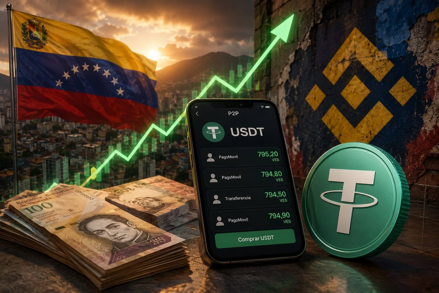 Venezolaner kaufen massenhaft USDT ueber Binance, um dem Bolivar zu entkommen